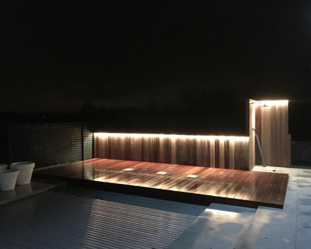 Led verlichting terras zwembad